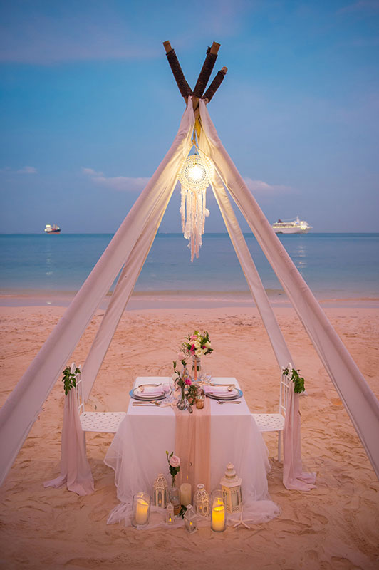  Phuket  Beach Dinner Wedding  Boutique  Romantic Dinner 